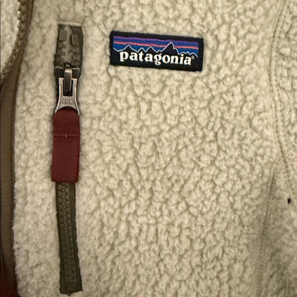 Patagonia Women's Retro Pile Zip Up Hoodie in Pelican - Picture 3 of 3